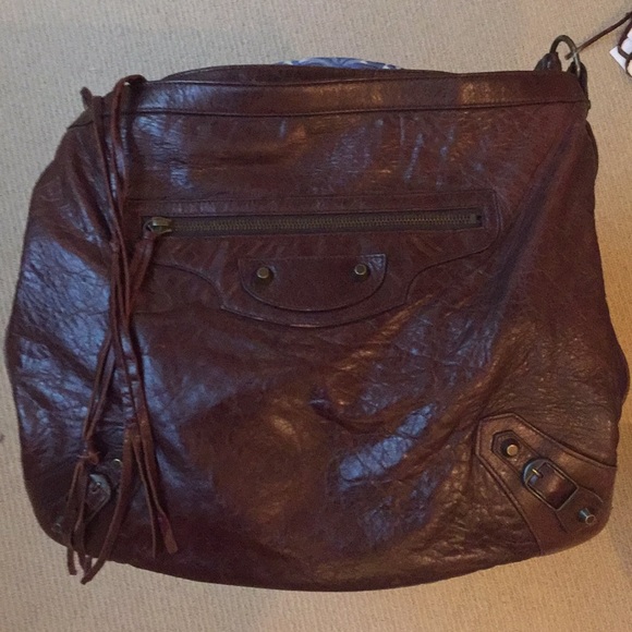 Balenciaga Leather Messenger Bag - Mogano - Picture 2 of 5